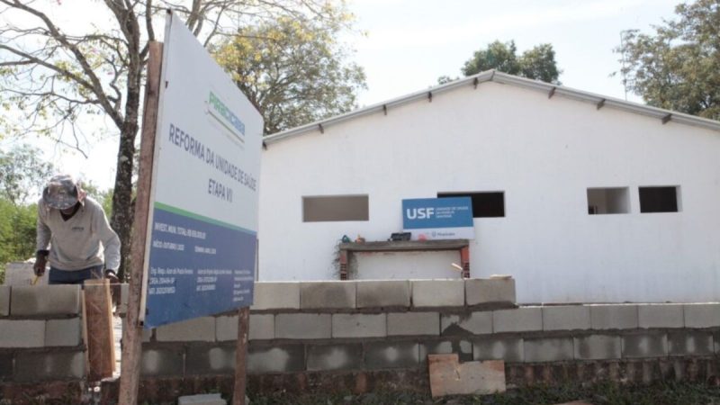 Obras de ampliação e reforma da rede municipal de saúde em Piracicaba.