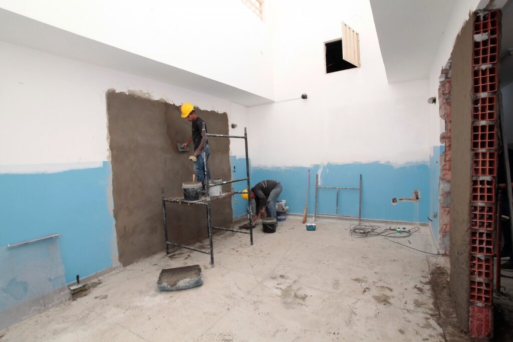 Andamento das obras de reforma na UBS Vila Sônia em Piracicaba.