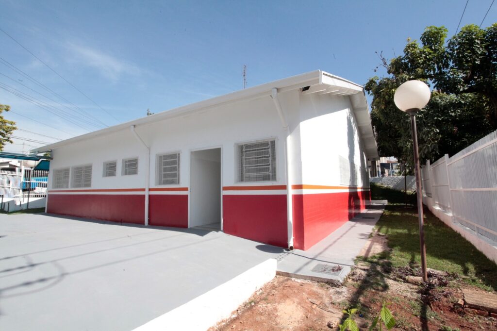 Fachada da nova base descentralizada do Samu na Vila Sônia em Piracicaba.