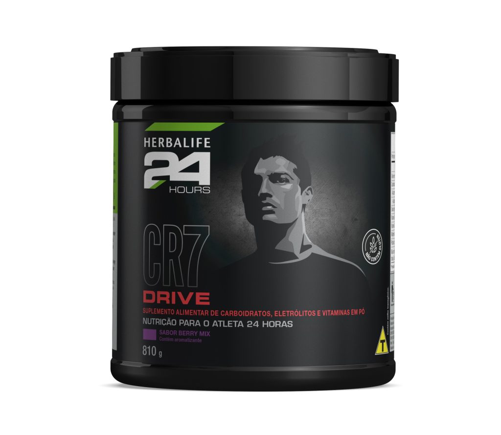 Suplemento de hidratação e performance Herbalife 24H CR7 Drive, indicado para o preparo de atletas que buscam resistência na corrida.