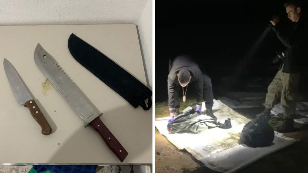 Agentes da Polícia Civil de Amparo realizam buscas em área onde partes do corpo da vítima foram localizadas após crime no Jardim Figueira.