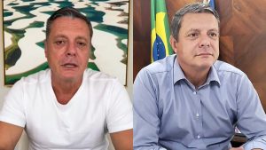 Prefeito de Santos, Rogério Santos, em registro oficial; o político teve sua licença médica prorrogada para continuidade do tratamento contra um câncer cervical.