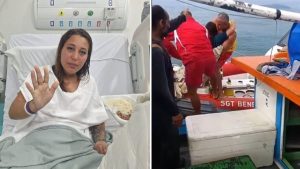 Bruna Damaris Sant’Anna da Silva, jovem de 26 anos encontrada viva por pescadores após três dias à deriva no mar entre Ilhabela e Caraguatatuba.