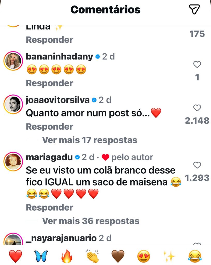 prints comentários em post da cantora Iza sobre novo namorado