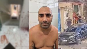 Diego Henrique Souza, suspeito de latrocínio em clínica odontológica de Cubatão, detido pela Polícia Civil após investigação de inteligência.