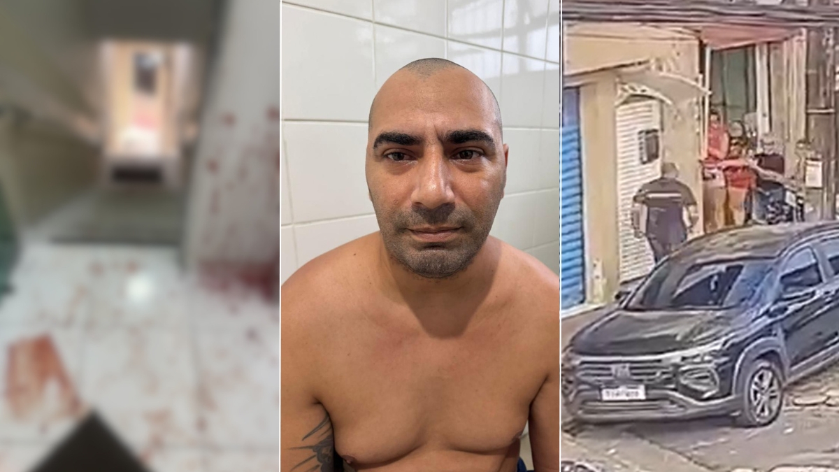 Diego Henrique Souza, suspeito de latrocínio em clínica odontológica de Cubatão, detido pela Polícia Civil após investigação de inteligência.