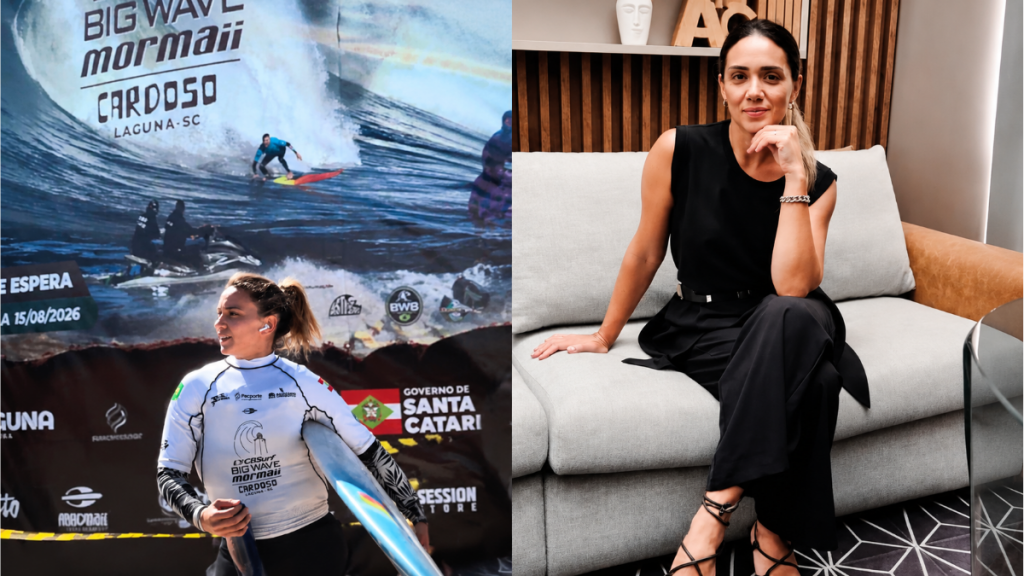 Juliana Frare em momento expressivo que reflete a narrativa humana e real do curta-metragem Entre Mundos, focado em superação e força feminina no esporte.