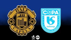 Jogadores do Dale Capela em campo celebrando a vitória de 3 a 0 sobre o Vila Real e a classificação para as semifinais da Copa Sabesp de Futebol de Várzea.