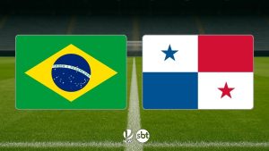Jogadores das seleções de futebol do Brasil e do Panamá em campo no Estádio do Maracanã durante amistoso internacional preparatório.