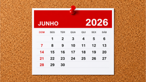 CalendÃ¡rio ilustrado de junho de 2026 destacando as principais datas comemorativas, campanhas de saÃºde e eventos culturais do mÃªs no Brasil.