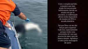 Corpo de Dheorge Pereira foi localizado em Ilhabela