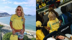 Virginia Fonseca em destaque, ilustrando seu pronunciamento após sofrer ataques e provocações no Maracanã durante o amistoso entre Brasil e Panamá.