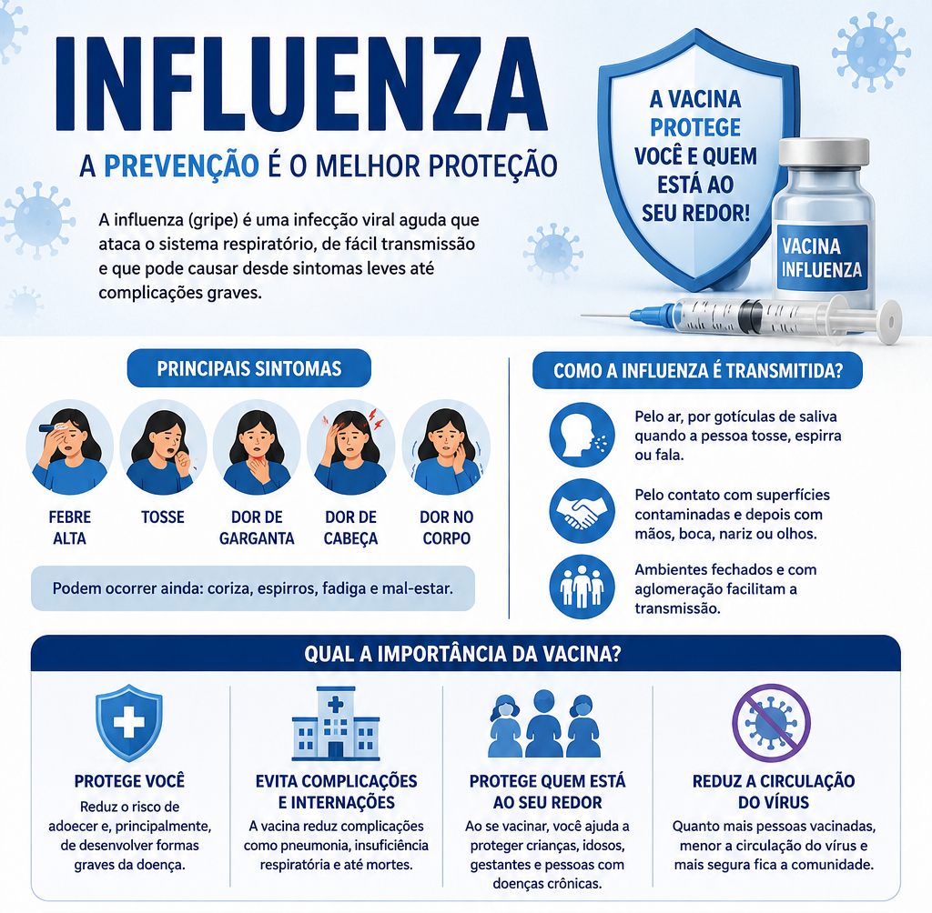 Representação visual do período de 15 dias para imunização completa após a vacina contra a gripe e dados de SRAG em Campinas.