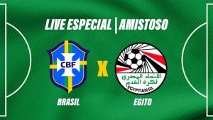 Live de transmissão do amistoso Brasil x Egito