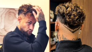 Neymar Jr. exibe seu novo corte de cabelo estilo moicano enquanto realiza tratamento para lesão antes da estreia da Seleção Brasileira na Copa do Mundo.