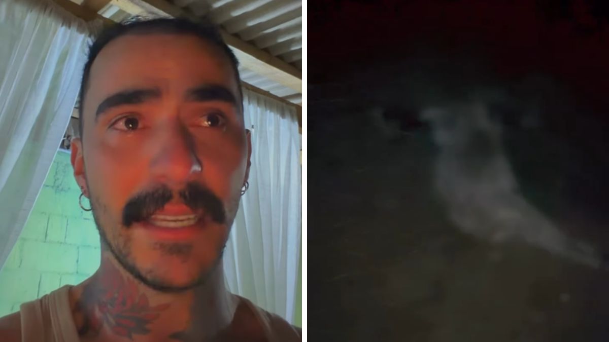 Influenciador Mayk Leão emocionado em sua fazenda em Campo Largo, Paraná, após a morte de sua cabra Margarida e relatos de perseguição.