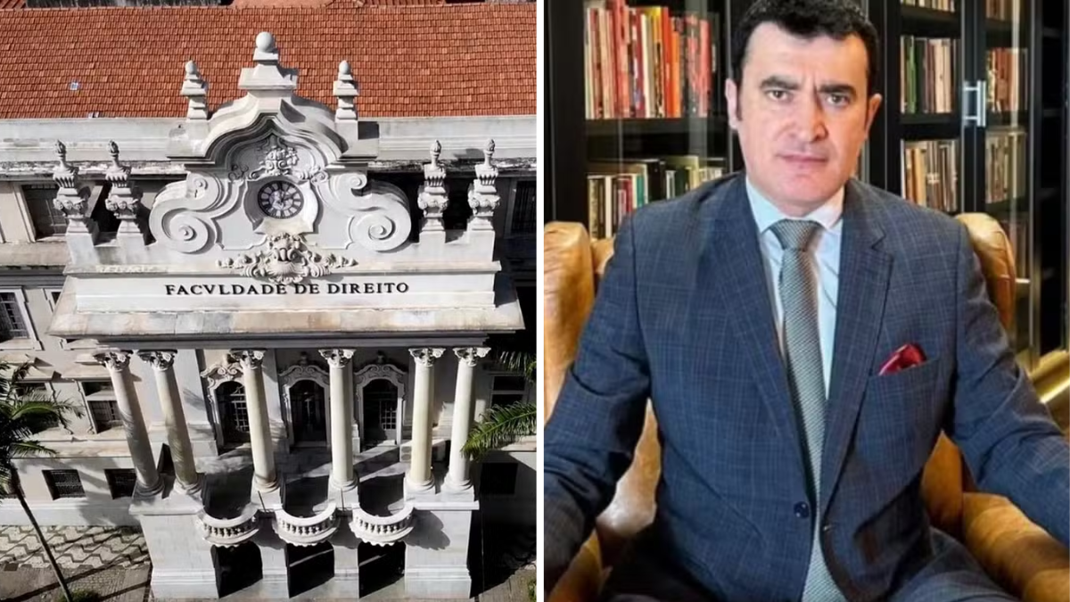 Retrato do ex-professor Alysson Mascaro, da Faculdade de Direito da USP, denunciado pelo Ministério Público de São Paulo por crimes sexuais contra ex-alunos.