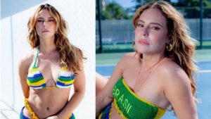 Paolla Oliveira entra no clima da Copa do Mundo de 2026