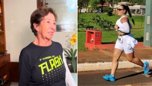 Grávida e idosa de 84 anos quebram recordes pessoais na meia de Santos de 2026
