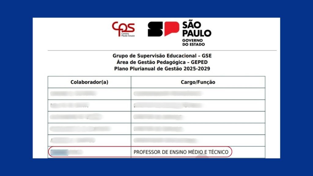 Professor da Etec Cubatão que ministrava a disciplina de Ética e Cidadania Organizacional, afastado após denúncias de mensagens com teor sexual.