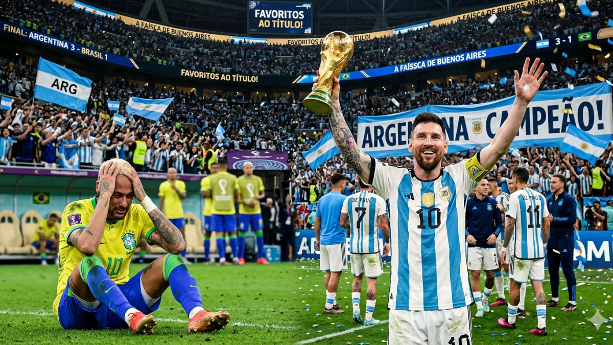 Representação da simulação do supercomputador sobre a Copa do Mundo 2026, indicando a Argentina favorita para ganhar a competição