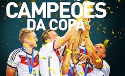 Capa da série documental Campeões da Copa da Netflix, exibindo momentos de glória de seleções que venceram o mundial de futebol.