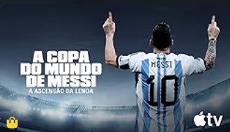 Lionel Messi beijando o troféu da Copa do Mundo, imagem central do documentário A Copa do Mundo de Messi.