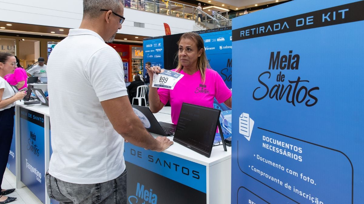 Retirada de kit Meia de Santos 2026
