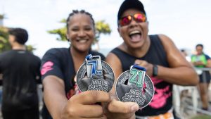 Campeãs dos 7 km e 21 km Meia de Santos 2025