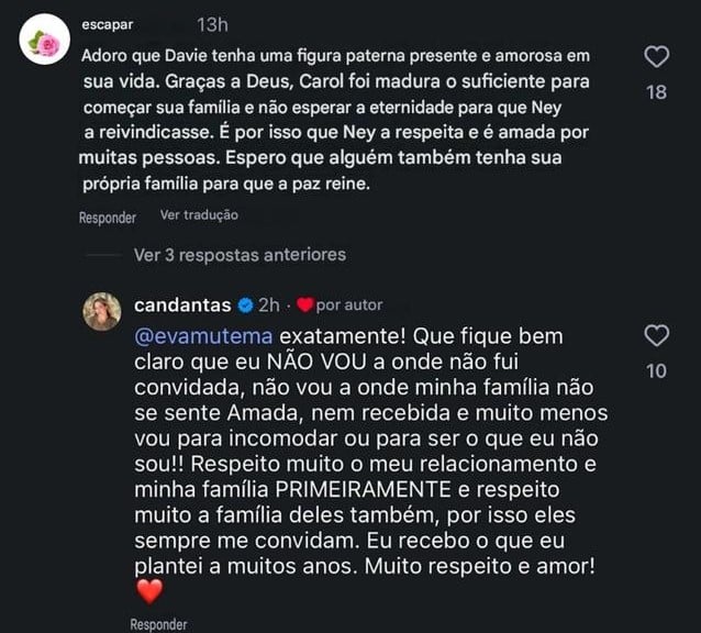 Carol Dantas rebete criticas envolvendo Neymar