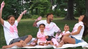 Neymar junto com a familia em chá revelação da sua nova filha com Bruna Biancardi