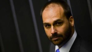 Eduardo Bolsonaro pode ser condenado hoje em julgamento sobre tarifaço dos EUA. Foto: Marcelo Camargo / Agência Brasil