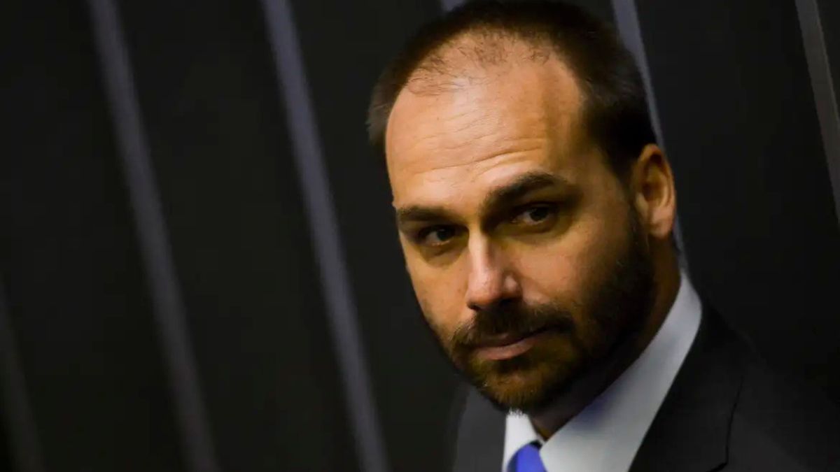 Eduardo Bolsonaro pode ser condenado hoje em julgamento sobre tarifaço dos EUA. Foto: Marcelo Camargo / Agência Brasil