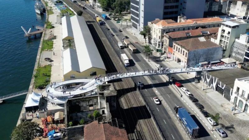 Passarela Santos interditada para obras nesta Quarta (17)