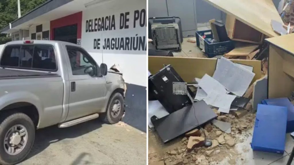caminhonete invade delegacia de jaguariúna