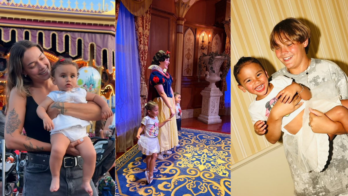 Passeio de Bruna Biancardi na Disney com as filhas, acompanhada da Carol Dantas