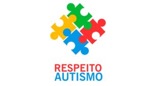 Imagem com símbolo colorido em formato de peças de quebra-cabeça e texto “Respeito Autismo”, reforçando a mensagem de Orgulho Autista em apoio e conscientização.