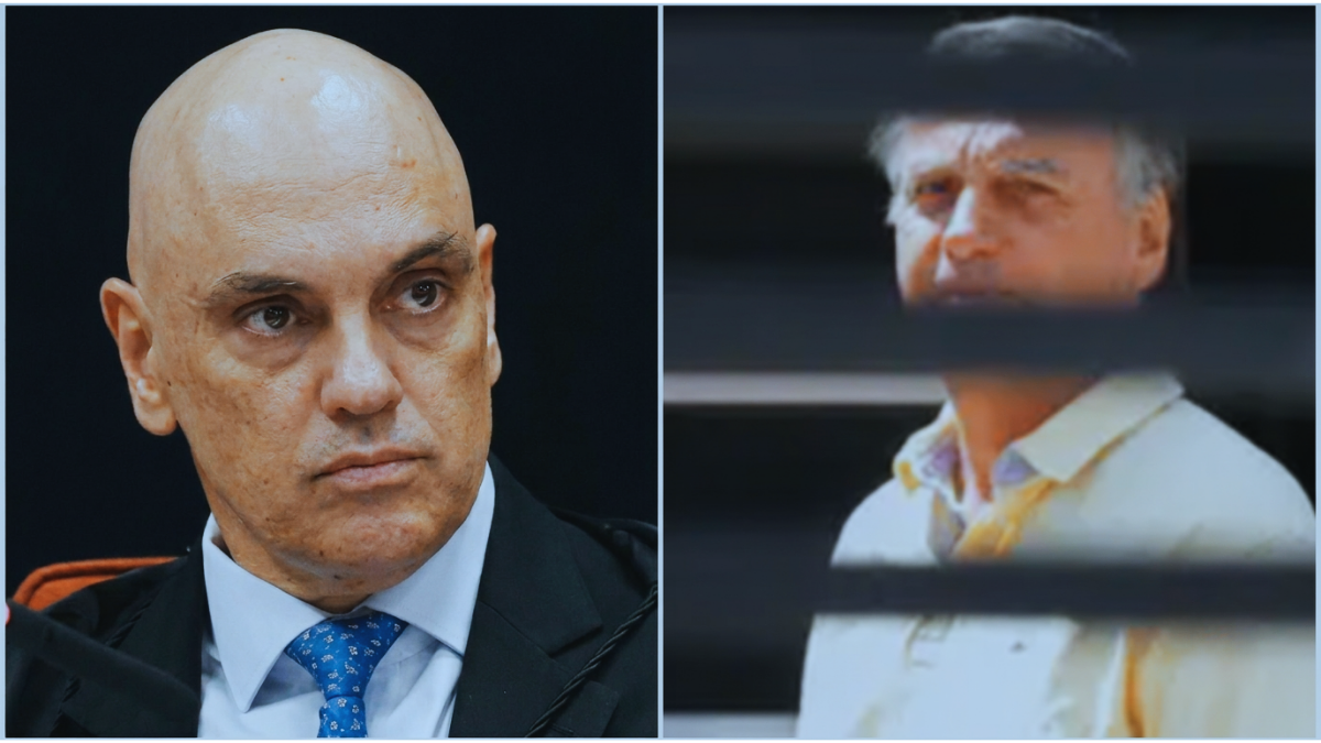 Foto destaque Moraes e Bolsonaro