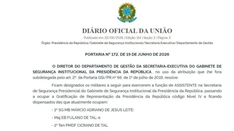 nomeações erradas no GSI