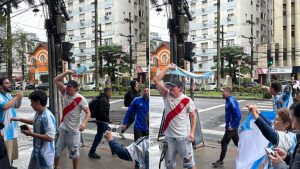 Argentinos comemoram classificação da Argentina em jogo emblemático contra Egito