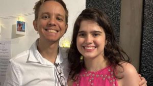 Valentina Schmidt e o noivo Christiano Donnelly