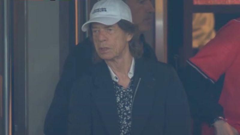 Mick Jagger acompanha semifinal da Copa do Mundo entre Inglaterra e Argentina
