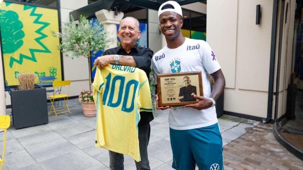 Galvão Bueno e Vini Jr.