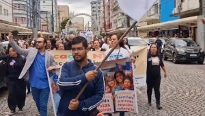 Protesto servidores Praia Grande