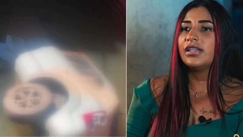 Carro cai em buraco com água e mulher morre