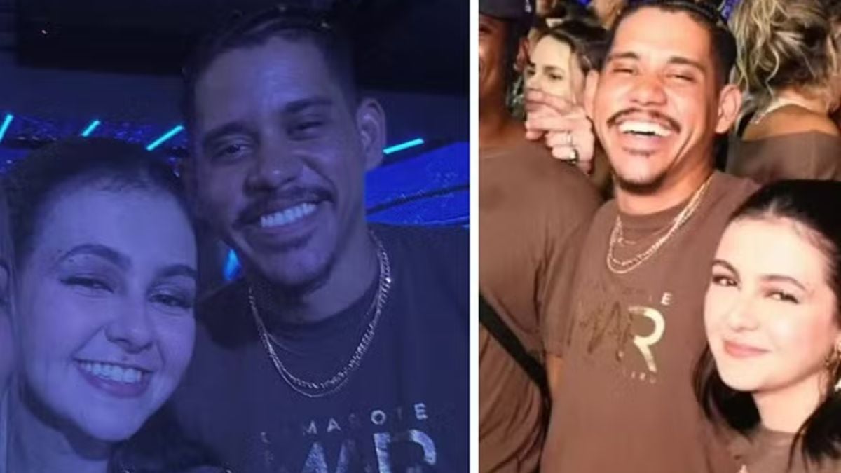 Cauê Campos fala pela primeira vez sobre namoro com Klara Castanho e aparece sorrindo em imagem de evento, ao lado da atriz.