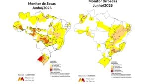 Mapa de Secas no Brasil