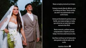 Isabella Arantes se pronuncia pela primeira vez após perda gestacional