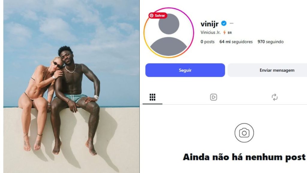 Vini Jr apaga todos os posts do Instagram