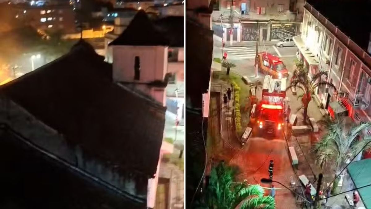 Fogo atinge sacristia de igreja histórica em São Vicente após celebração